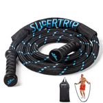 Supertrip Weighted Skipping Ropes for Fitness Men Women 360 Rotating Handles, 3.1LBS Polyester Heavy Skipping Rope for Exercise Workout Equipment (3.4, Pounds)