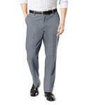 Dockers Men's Classic Fit Signature Khaki Lux Cotton Stretch Pants, Burma Grey, 42W x 30L