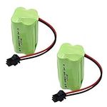 Gecoty® 2Pcs 4.8V AAA Battery Pack, 1000mAh Rechargeable Ni-MH Battery with SM 2P Connector for RC Stunt Car RC Robot