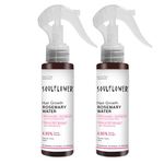 Soulflower Rosemary Water Spray Duo Pack| Niacinamide & Mint |Hair Spray for Regrowth | Anti-Hair Fall | Rosemary Hair Mist | Cooling & Relaxing | Strengthens Hair | All Hair Types 100ml Pack of 2