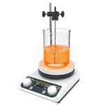 LABFISH Lab Magnetic Stirrer Hot Plate 280℃/ 536℉ 5 inch Digital Magnetic Mixer 3L Capacity Knob Control 200-1500rpm,Probe Sensor & Stirring Bar Included,110V