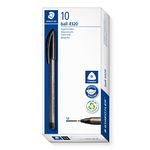 STAEDTLER 4320 M-9 Stick Rainbow Ballpoint Pen - Black (Box of 10)