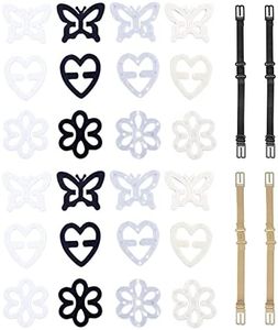 Clip de Sujetador, Tirantes Antideslizantes, 28 Piezas Tirante Sujetador Oculto, Se Utiliza para Protección de Soporte Cruzado Antideslizante, Invisible y Libre de Ropa Interior Femenina