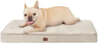 EHEYCIGA Orthopedic Memory Foam Dog Beds for Medium Dogs with Removable Waterproof Liner, Beige, 30x20