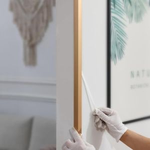 Gaahing Aluminum L Molding Corner Guards, Peel and Stick Trim for Wall Protection, Door Frame, Tile Edge (3Pcs x 4.26ft x 0.8in, Matte Gold)