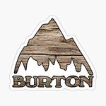 Burton Wood Look Sticker - Sticker Graphic - Auto, Wall, Laptop, Cell, Truck Sticker for Windows, Cars, Trucks