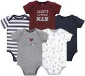 Hudson Baby Baby Cotton Bodysuits, Boy Daddy 5-pack