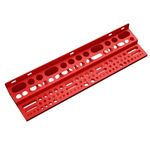 rhinocables Wall Tool Rack to Organise Shelves, Wall Mounted Tool Shelf, Strong Storage Tidy for Workshop Garage or Shed (Red, 24 Inches)