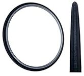 Baldy's 27 x 1-1/4 BLACK Vintage Traditional Racing Bike Slick Road Tyre