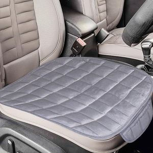 TEKCOOL Comfortable Ultra-Soft Memory Foam Car Seat Cushion Cover with Non-Slip Grip and Storage Pouch – Universal Fit, Easy-Care, All-Season (Gray Front 1PC)