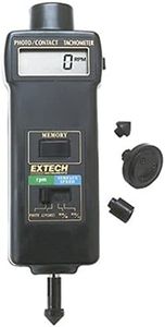 Extech 461895 Combination Contact and Photo Tachometer - Dual Mode RPM Meter with Laser Sensor, High Accuracy, Memory Recall, Min/Max, Large LCD Display for Motors, Fans, and Rotating Equipment