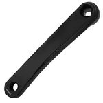 Bicycle Crank Arm Aluminum Alloy Left Hand Crank Arm Single Speed Crankset for Bicycle Mountain Road Bike 170mm (Diamond Hole-Black)