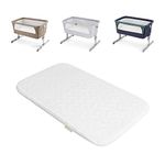 Mother Nurture Microfibre Mattress-fits a Next to Me Crib, Foam, White, Size-83 x 50 x 4 cm