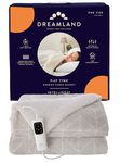 Dreamland Nap Time Heated Electric Blanket – Ultra Soft Velvet Sherpa with 6 Heat Settings, Fast 5-Minute Preheat, Intelliheat Auto Timer, Machine Washable, Large Size 180 x 135 cm – Geometric Grey