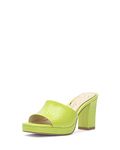 Jessica Simpson Womens Elyzza Block Heels Manmade Mules, Lime, 6.5