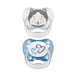 Dr. Brown's Prevent Printed Shield Soother - Stage 2, Blue, 2-Pack, Blue, 6M to 12M