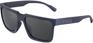 bollé Frank 12557 57MM Matte Navy/HD Polarized TNS Gun Square Sunglasses for Men + BUNDLE with Designer iWear Eyewear Kit