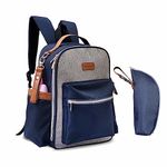 Motherly Diaper Bags for Mothers Stylish Backpacks for Moms for Travel with Stroller Hooks & Insulated Bottle Cover|6 Month Warranty |(Navy Gray)