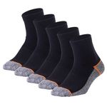 Copper Infused Quarter Socks Improve Foot Health Odor Control with Moisture Wicking Durable Comfortable Fit (5 Pairs)