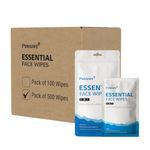 PERISAFE Essential Face Wipes Individually wrapped Sachet | 4-IN-1 | pH Balanced | Free from Alcohol, Paraben, Silicon |Pack of 500 Wipes