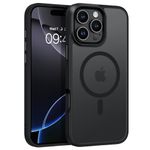 BENTOBEN Magnetic for iPhone 16 Pro Case [Compatible with Magsafe] Translucent Matte Phone Case iPhone 16 Pro Slim Fit Shockproof Women Men Protective Cover for iPhone 16 Pro 6.3" 2024, Black