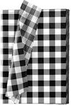 Whaline 120 Sheet Buffalo Plaid Tissue Paper Christmas White Black Buffalo Check Gift Wrapping Paper Farmhouse Rustic Art Paper Crafts for DIY Gift Wrapping Christmas Holiday, 13.78" x 19.69"