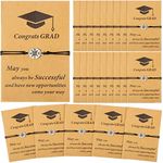 Sasylvia 24 Pcs Graduation Bracelet Set 2024 Adjustable Bracelet with Card College High Friends Gifts bracelet (Compass)