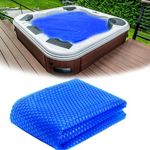 7ft x 7ft Hot Tub Solar Cover -16 -mil Hot Tub Insulation Blanket- Square Spa Bubble Cover -Floating Thermal Pool Cover Heater Solar.(84x84in -Square).