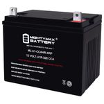 Mighty Max Battery ML-U1-CCAHR-XRP -12 Volt, 320 CCA, Nut and Bolt (NB) Terminal, Rechargeable SLA AGM Battery