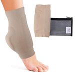 CRS Cross Boot Bumper Gel Pad Sleeve - Padded Skate Sock for Foot Protection of Achilles Tendon & lace bite Area Skating, Hockey, Roller, ski, Hiking, Riding Boots (2 Sleeves & Bag) (One Size Fits Most)