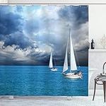 Ambesonne Sailboat Shower Curtain, 