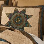 Donna Sharp Pillow Sham - Forest Star Lodge Decorative Pillow Cover with Star Shape Patchwork - Standard