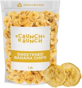 Sweetened Banana Chips, Banana Chips Healthy Snack Option, Perfect Banana Chips Sweetened For Eating, Elevate Your Healthy Lifestyle With These Delicious Banana Snacks (1 Pound)