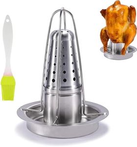 Bibykivn Vertical Rôtissoire à Poulet, Support de Poulet pour Canette de Bière, Support à Poulet en Acier Inoxydable Amovible, Passe au Lave-Vaisselle pour Four, Barbecue, Camping