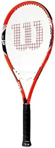 Wilson Federer Adult Recreational Tennis Racket - Grip Size 3 - 4 3/8", Red/White/Black