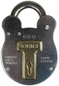 Squire Henry Old English Galvanised Steel Case 4 Lever Padlock, Large