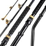 FISHAPPY Bent butt Trolling Rod Saltwater Offshore Big Game Rod Conventional Boat Fishing Pole 5'1''/ 6' (6' - 80-150lbs - Bent Butt II)