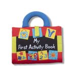 Melissa & Doug K’s Kids My First Activity Book, Soft Cloth Baby Book with Infant Toys—Puppets, Crinkles, Buttons, Buckles & Clock, Machine Washable Montessori Baby Toys for Kids 0–24 Months