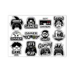 100Yellow® Gamer Theme Vinyl Stickers for Mobile, Laptop Electronic Gadgets, Car or Bikes ( Multicolor)