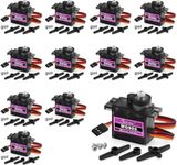 KEAcvise 12 Packs mg90s servo Motor 9g Micro servo kit with Metal Gear for DIY Smart Robot Toys, rc car, trx4m servo, Drone, Model Helicopter and Boat