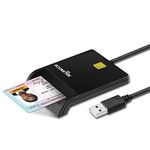 USB Smart Card Reader - Rocketek DOD Military USB Common Access CAC Memory Card Reader compatible with Windows (All), Linux/Unix, MacOS X (All)