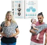 Plus-Size Original Baby K'tan Baby Carrier: #1 Easy Pre-Wrapped, Slip-On, No Rings, No Buckles | 5 in 1 Baby Sling Gift | Hands Free Infant Wrap - Newborn to Toddler up to 35lb 22-24 Women, 47-52 Men