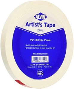 Alvin, Artist’s Tape, Masking Errors and Labeling Tape, 60 Yard, White - 1/2 Inches