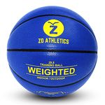 Zo Athletics Weighted Basketball - Workout Included on The 3lb Heavy Basketball for Training and Dribbling Drills - Basketball Training Equipment for Teen Boys and Girls﻿