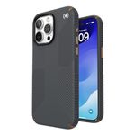 Speck iPhone 15 Pro Max Case - MagSafe Compatible, Drop Protection Grip - Scratch Resistant, Soft Touch, 6.7 Inch Phone Case - Presidio2 Grip Charcoal Grey/Cool Bronze/White