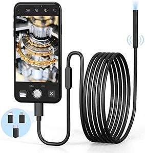 Endoscopio WiFi, Telecamera Endoscopica 1944P HD, Telecamera di Ispezione per Smartphone Sonda Fotocamera con 6 LED, 7,9 mm IP67 Impermeabile Compatibile con Android e iOS