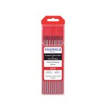 Tigo Weld 2% Thoriated WT20 Red 2% TIG Welding Tungsten Electrode Welding Rod 2.4 Pack Of 10 Pcs