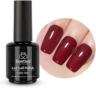 Beetles 1 Pcs 15ml Antique Ruby Color Soak Off Nail Art Manicure Salon DIY, 3pcs 7.5ml Gel Top Coat Base Coat & Cuticle Oil Set, Beetles Gel Nail Polish,