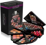 SHANY All in One Color Vibe Makeup Set - 80 Eyeshadows, 20 Lip Colors, 10 Eye Creams, 5 Eye brow makeup, 5 Concealers color corrector, 5 Blushes, 5 face powders and Makeup Mirror.