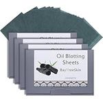 bayfree Bamboo Charcoal Facial Oil Control Film Blotting Paper, Oil Absorbing Tissues for Oil Skin, Makeup Friendly, 400 Sheets (4 Pack)